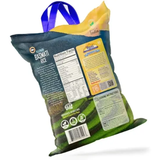 Platinum White Basmati Rice Extra Long  - 64oz (4lbs) Cloth Bag - Rani Brand Authentic Indian Products image {5}