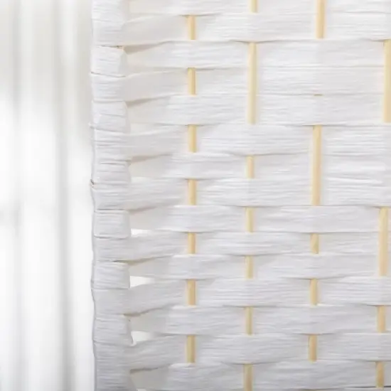 3 or 4 Panel Indoor Room Divider,Folding Privacy Screen,5.6" Room Separator,Wave Fiber Freestanding Partition Wall Divider for Home-The Pop Home image {6}