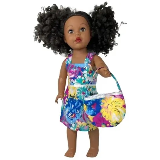 Doll Clothes Superstore Size 7 Matching Girl And Doll Bright Flower Sundresses image {2}