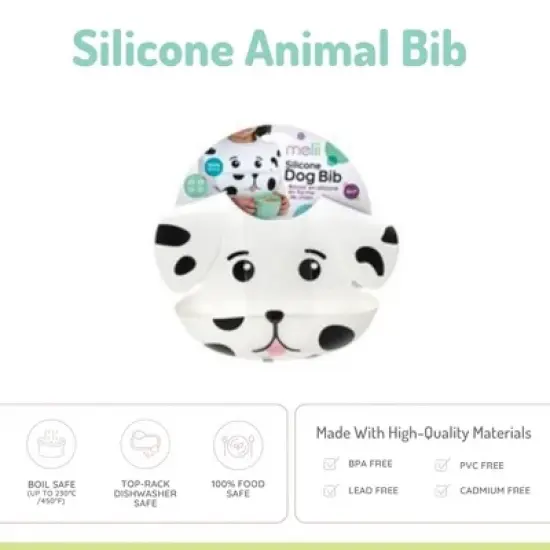 Melii Silicone Animal Bib - Dog image {2}