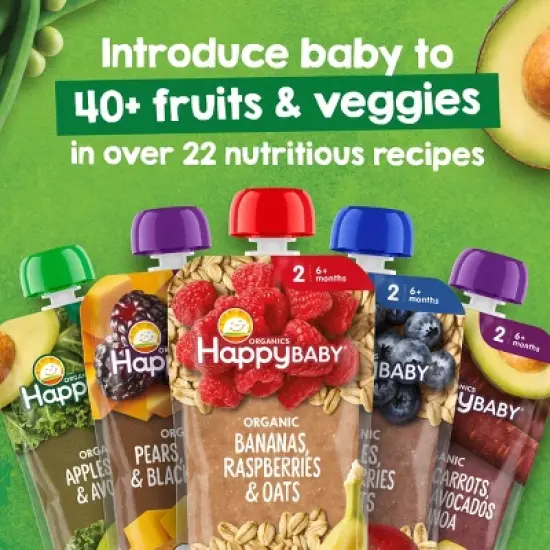 Happy Baby Organics Clearly Crafted Stage 2 Pears, Kale & Spinach  4oz image {3}