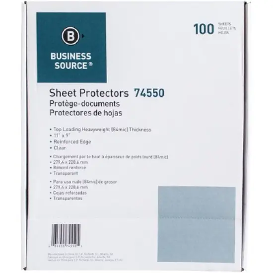 Business Source Top Loading Poly Sheet Protectors image {1}