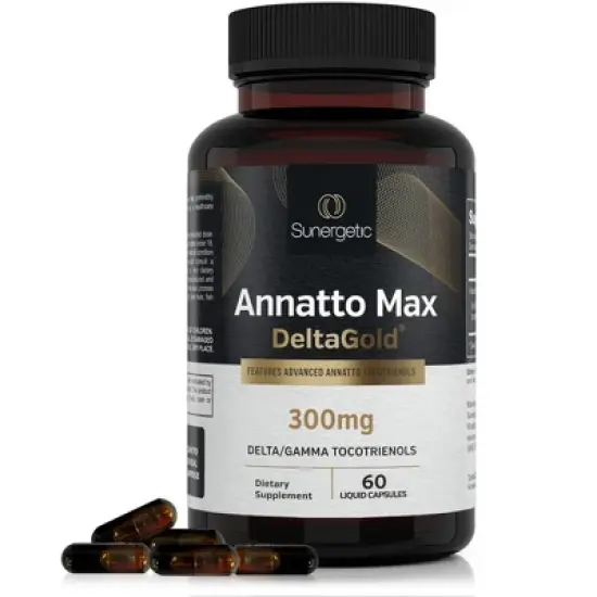 Sunergetic Premium Annatto Tocotrienol Supplement-with DeltaGold Vitamin E 300 mg-Supports Liver, Immune & Heart Health image {4}