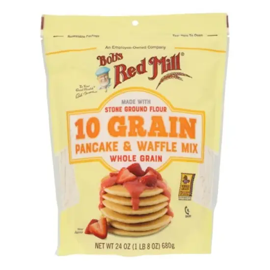 Bob's Red Mill 10 Grain Pancake & Waffle Mix - Case of 4/24 oz image {1}