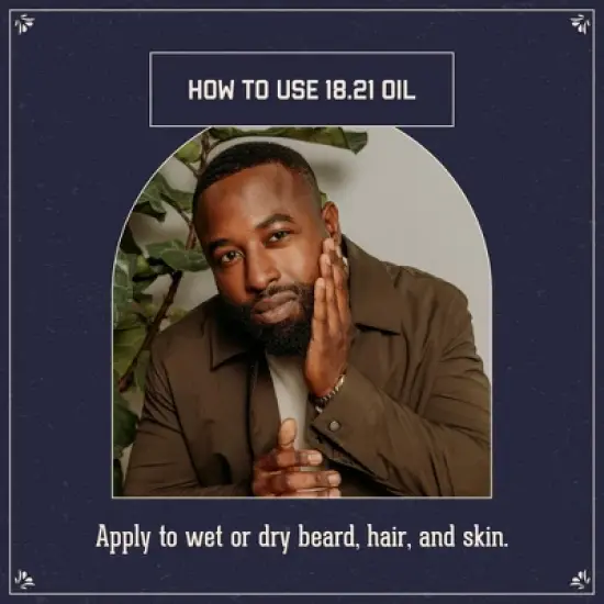 18.21 Man Made Moisturizing Beard Oil, Absolute Mahogany-2 oz image {6}