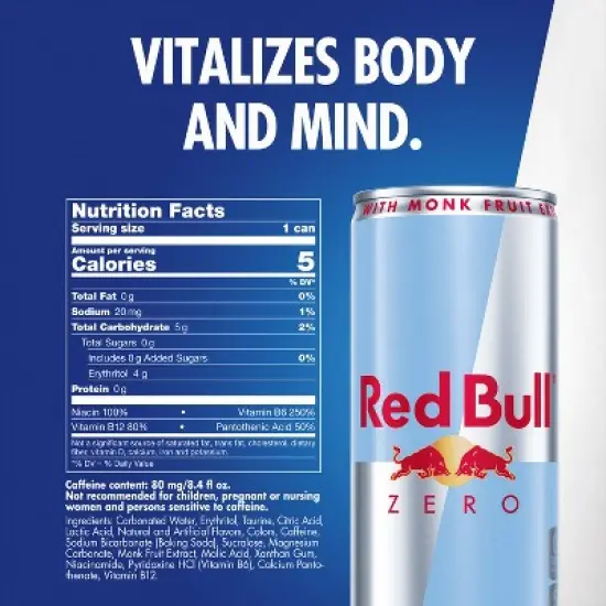 Red Bull Zero Energy Drink - 8.4 fl oz Can image {1}
