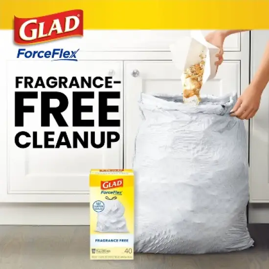 Glad ForceFlex Drawstring Fragrance Free Trash Bags - 13gal/50ct image {3}