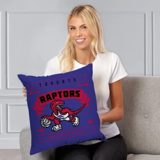 NBA Toronto Raptors Hardwood Classics Printed Throw Pillow image {1}