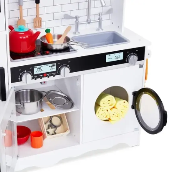 Lil Jumbl Play Kitchen Set for Kids, Toddler Kitchen Playset - White image {4}