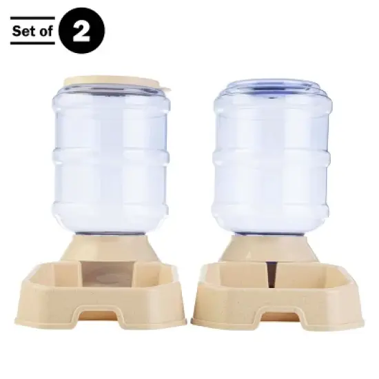 PETMAKER 2-Pack of 3.8L/1G Automatic Pet Feeders image {2}