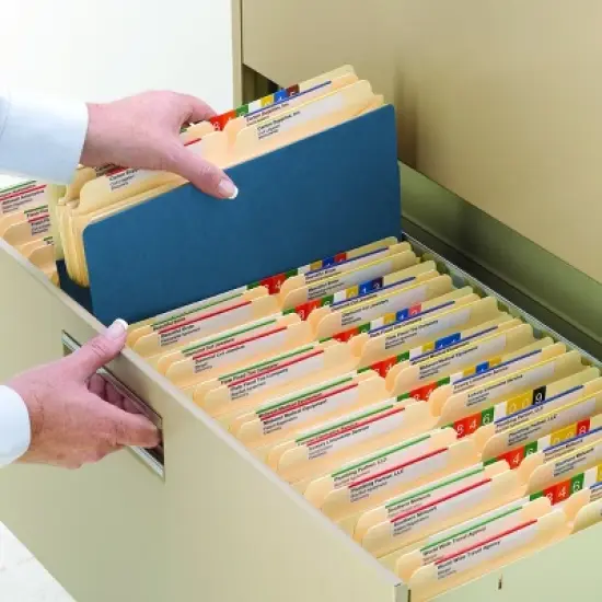 Smead File Pocket, Straight-Cut Tab, 5-1/4" Expansion, Legal Size, Blue, 10 per Box (74235) image {2}