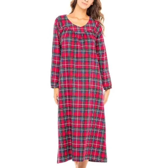 Women's Cotton Flannel Nightgown, Long Soft Sleep Dress image {6}