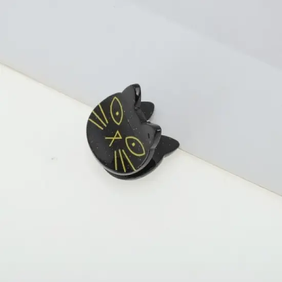 Unique Bargains Halloween Cat Design Claw Clip Black 1 Pc image {4}