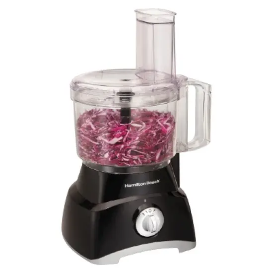 Hamilton Beach 8 Cup Food Processor - Black 70740: 450W, 2 Speeds, Pulse, Large Feed Tube, Reversible Disc, Dishwasher-Safe image {5}