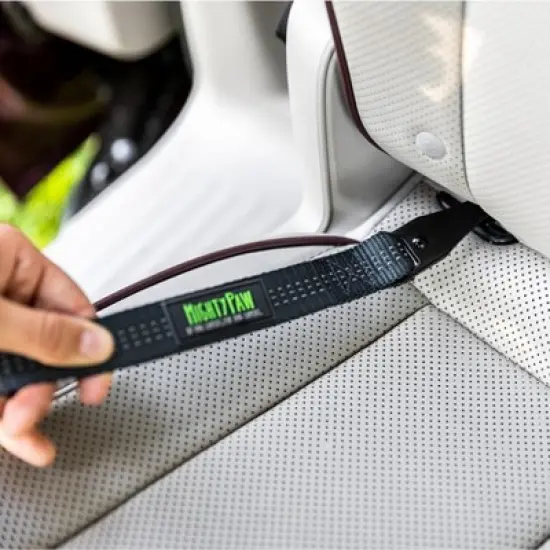 Mighty Paw Chew-Proof Dog Seat Belt | Latch Bar Clip + Carabiner, 850+ lbs image {1}
