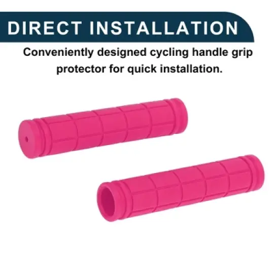 Unique Bargains Bike Handlebar Grips Covers Rubber 4.72" Pink 1 Pair image {5}