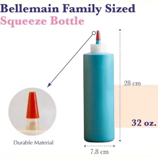 6-Pack 32oz Condiment Squeeze Bottles Durable Plastic with Funnel, Erasable Marker & Reusable Labels &acirc;&euro;&ldquo; Perfect for Sauces, Dressings & More image {3}