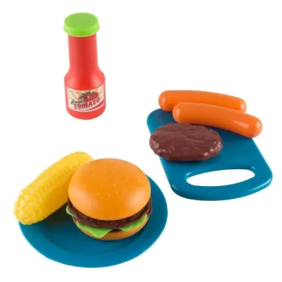 Toy Time Kids' Pretend Play BBQ Grill Toy Set with Toy Food and Kitchen Accessories image {4}