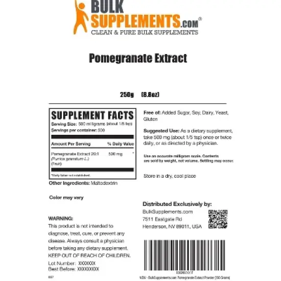 BulkSupplements Pomegranate Extract Powder image {5}