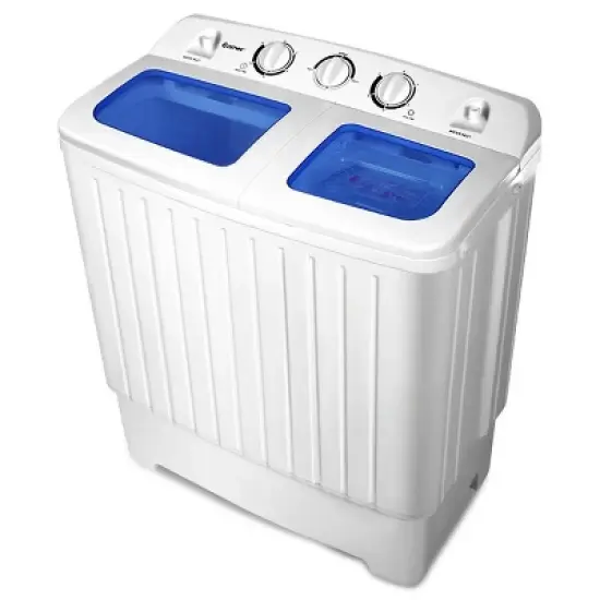 Costway Portable Mini Compact Twin Tub 20lb Washing Machine Washer Spin Dryer image {9}