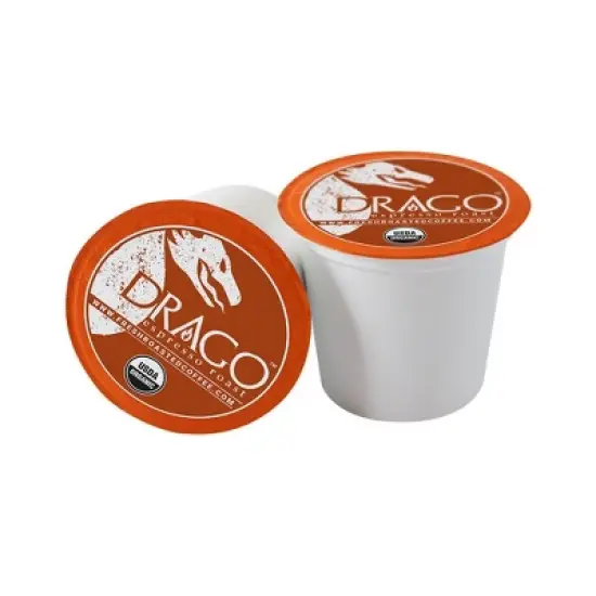 Fresh Roasted Coffee - 48 CT Organic Drago Artisan Blend Medium Roast Single Serve Pods image {1}