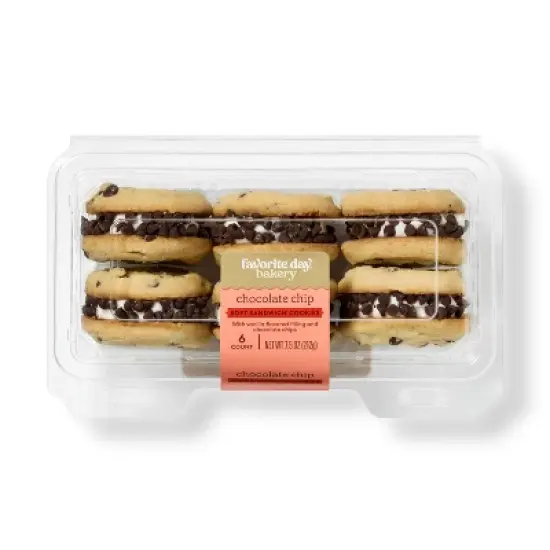Chocolate Chip Soft Sandwich Cookies - 7.5oz/6ct - Favorite Day&trade; image {3}