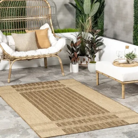 nuLOOM Lila Modern Striped  Indoor/Outdoor Area Rug image {1}