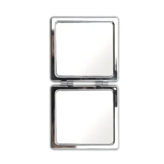 Unique Bargains Durable Square Shape Handheld Mirror for Travel Pink 1 Pc image {4}