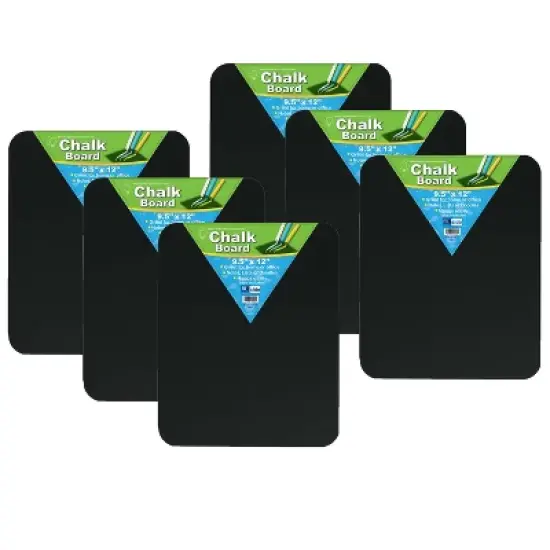 Flipside Products Chalkboard, 9.5" x 12", Black, Pack of 6 image {5}