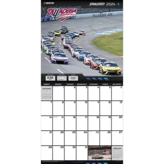 TF Publishing 2024 Wall Calendar 12"x12" Nascar Tracks image {1}