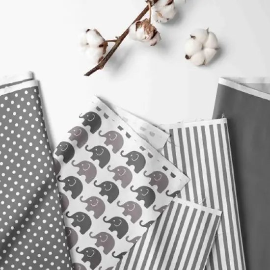 Bacati - Elephants Gray Toddler Toddler Nap Mat image {4}