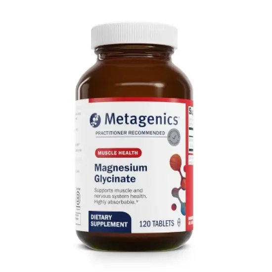 Metagenics Magnesium Glycinate, Highly Absorbable, Sleep, Stress, Muscle, Bone, Heart & Nerve Support, Gluten-Free, Non-GMO, Vegetarian, 120 Tablets image {8}