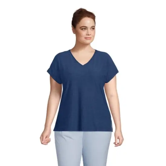 Lands' End Women's Short Sleeve Performance Dolman Top image {1}