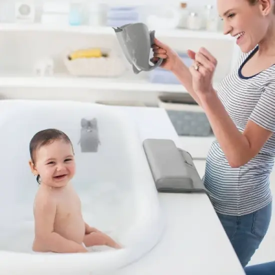 Skip Hop Moby Baby Bath Set with Four Bathtime Essentials - Gray - 4pk image {3}
