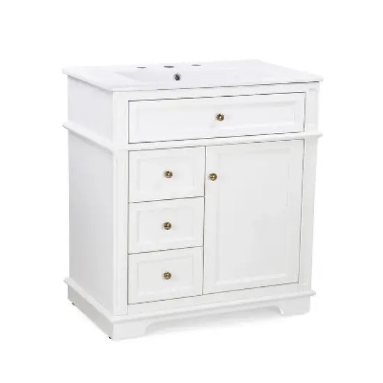 Dexmalle 30" Bathroom Vanity with Multi Storage image {10}