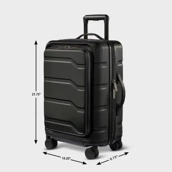 Hardside Carry On Spinner Suitcase with Front Pocket - Open Story&trade; image {6}