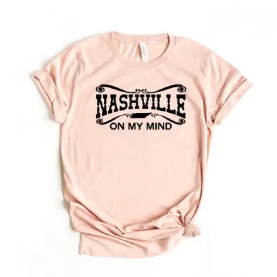 Simply Sage Market Women's Nashville On My Mind Short Sleeve Graphic Tee image {2}