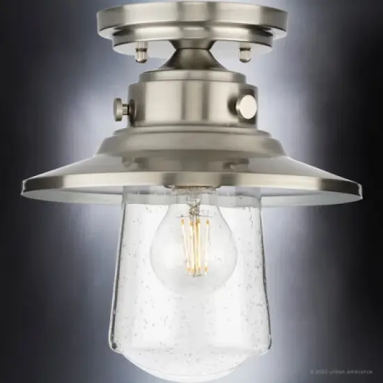 Urban Ambiance Luxury Coastal Outdoor Ceiling Light 10''H x 9''W,  Stainless Steel Finish,  Santa-Ana Collection, UHP1325 image {3}