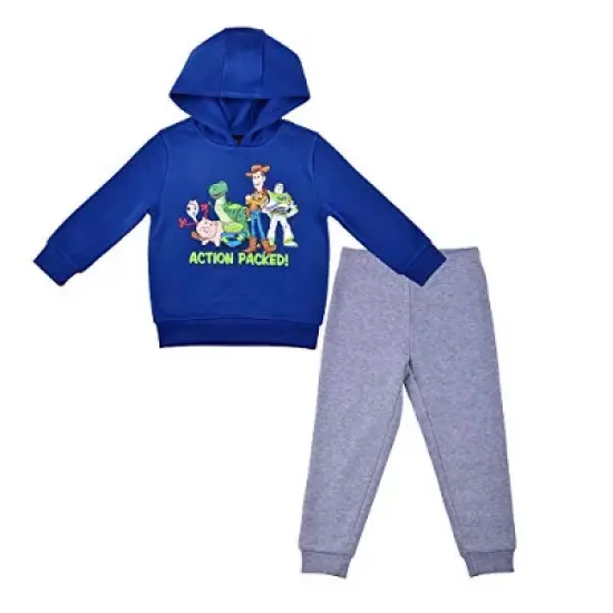 Disney Boy's Toy Story 2 Piece Activewear Coordinates, Graphic Printed Hooded Jacket and Jog Pants Set for toddler image {4}
