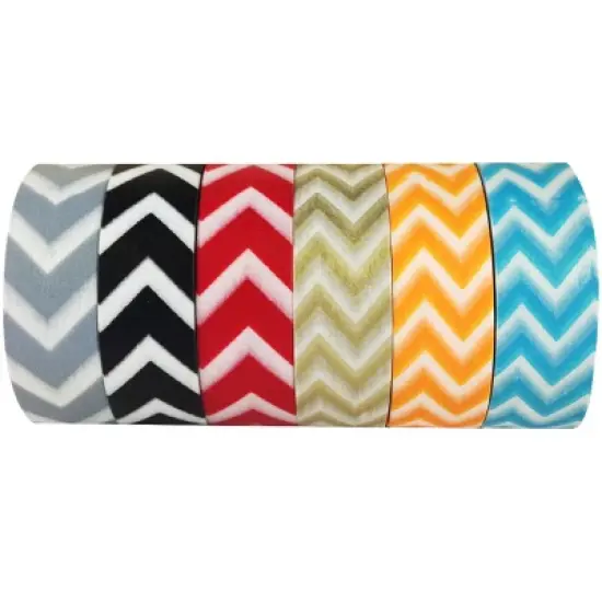 Wrapables Japanese Washi Masking Tape Collection, Premium Value Pack (Set of 6) image {22}