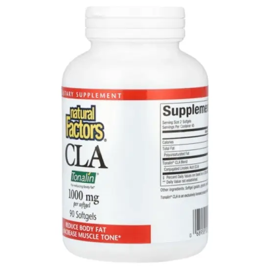 Natural Factors, CLA Tonalin 1000 mg, Supports Healthy Muscle Mass and Weight Management, 90 softgels (45 servings) image {2}