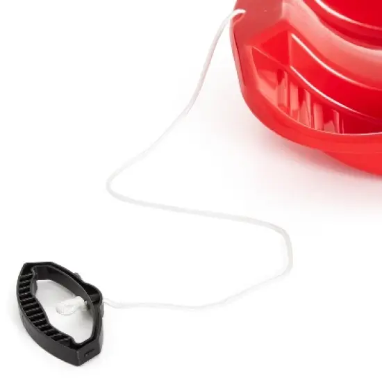 Slippery Racer Downhill Thunder Flexible Kids Toddler Plastic Toboggan Snow Sled with Built In Brake System, Pull Rope, and Handle Grips, Red image {2}