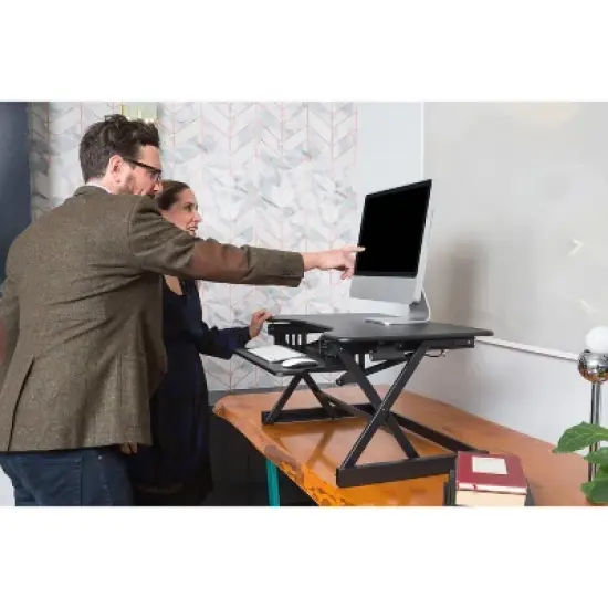 Ergonomic Height Adjustable Sit to Stand Desk Computer Riser - Rocelco image {4}