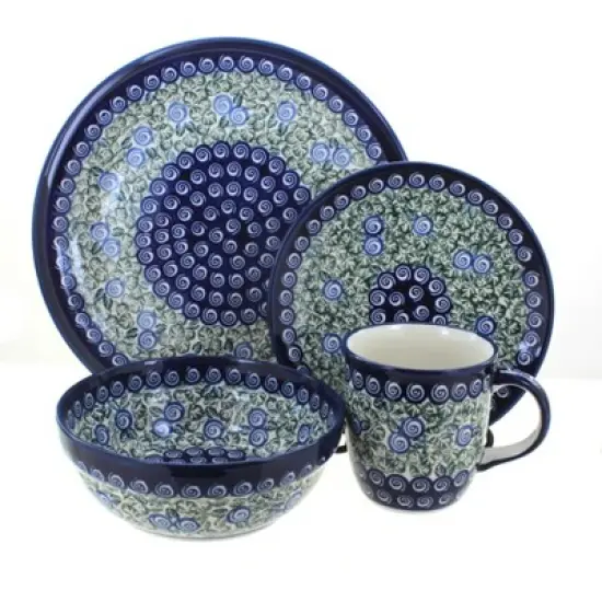 Blue Rose Polish Pottery Zaklady Dinnerware (16 PC) image {16}