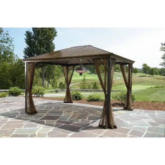 Infrared Electric Hanging Outdoor Heater - Black - Westinghouse: Radiant Heat, 9ft Coverage image {1}