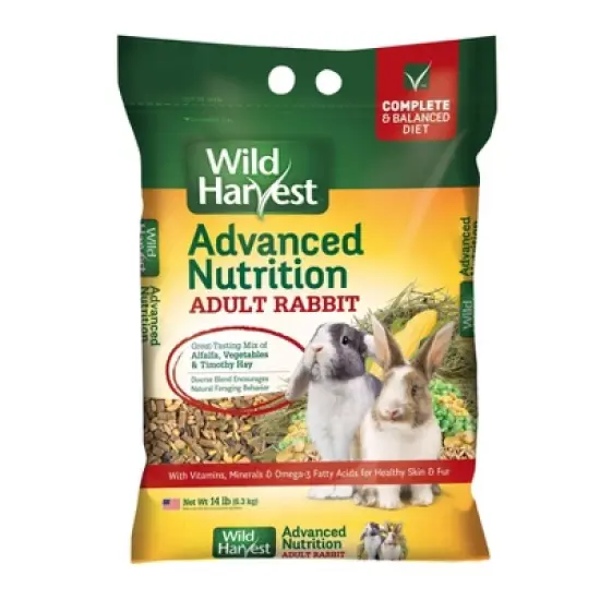 Wild Harvest Advanced Nutrition Vegetable and Alfalfa Hay Flavor Dry Rabbit Food - 14lbs image {6}