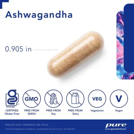 Pure Encapsulations Ashwagandha - Supplement for Thyroid Support, Joints, Adaptogens, Focus, and Memory image {2}