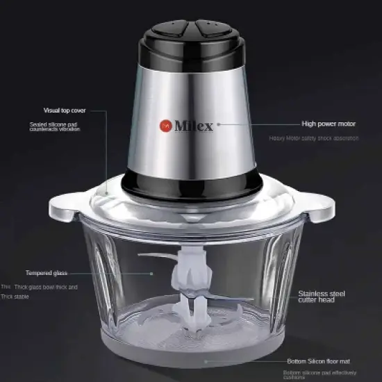 Milex Insta Chop Elite &ndash; 300W Turbo Food Processor with 4-Layer Stainless Steel Blades image {4}