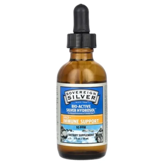 Sovereign Silver Bio-Active Silver Hydrosol Dropper-Top, Daily + Immune Support, 10 PPM, 2 fl oz (59 ml), Dietary Supplements image {2}