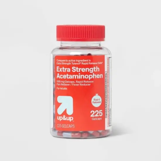 Acetaminophen Extra Strength Pain Reliever + Fever Reducer Quick Release Gelcaps - up&up&trade; image {7}